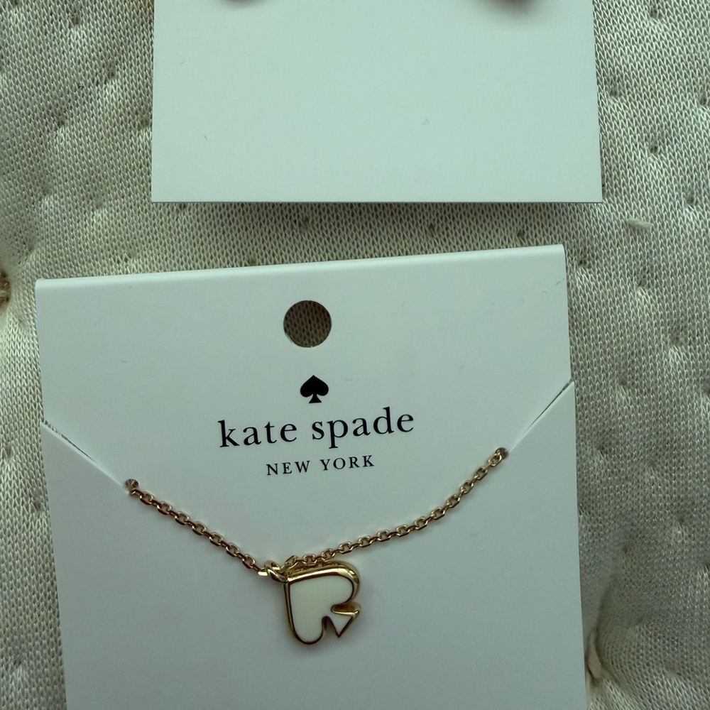 Kate Spade Gold Spade Necklace and Earrings - Picture 6 of 7
